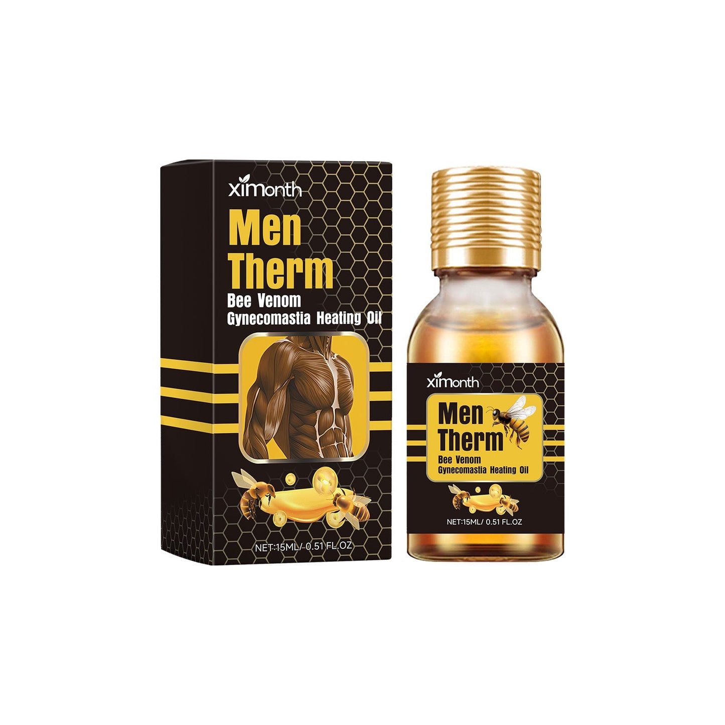 Chest Fat Bee Venom Gynecomastia Heating Oil